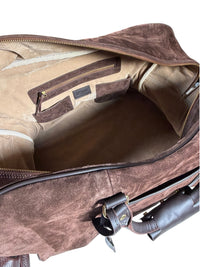 ASTON LEATHER - BRISTOL CARRY-ON BAG - BROWN SUEDE