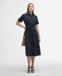 BARBOUR IVY MIDI DRESS - DARK NAVY
