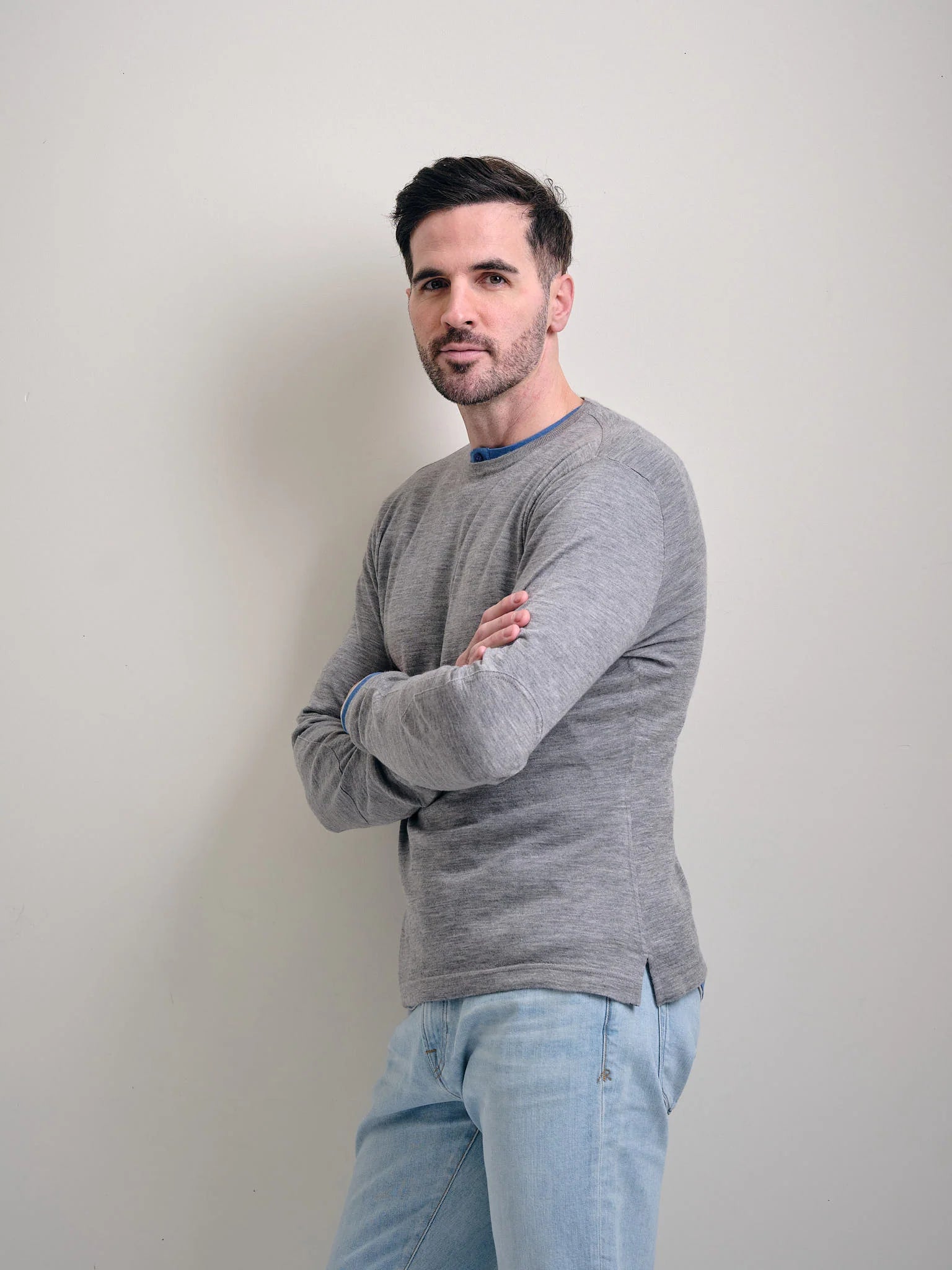 LEFT COAST TEE CASHMERE CREW TEE - PEARL