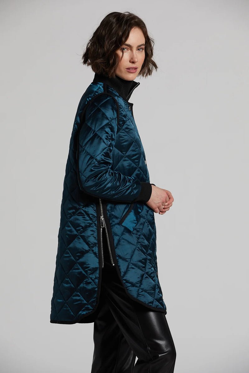 ADROIT QUILTED LIBBY COAT - BLUE POND