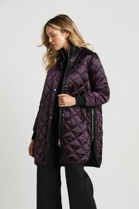 ADROIT QUILTED LIBBY COAT - MULBERRY