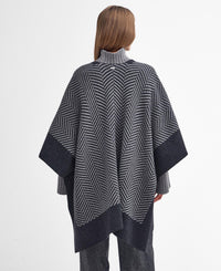 BARBOUR ROSLIN KNITTED CAPE - GREY MARL