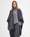 BARBOUR ROSLIN KNITTED CAPE - GREY MARL