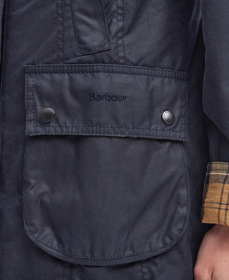 BARBOUR BEADNELL WOMEN'S WAXED JACKET - NAVY