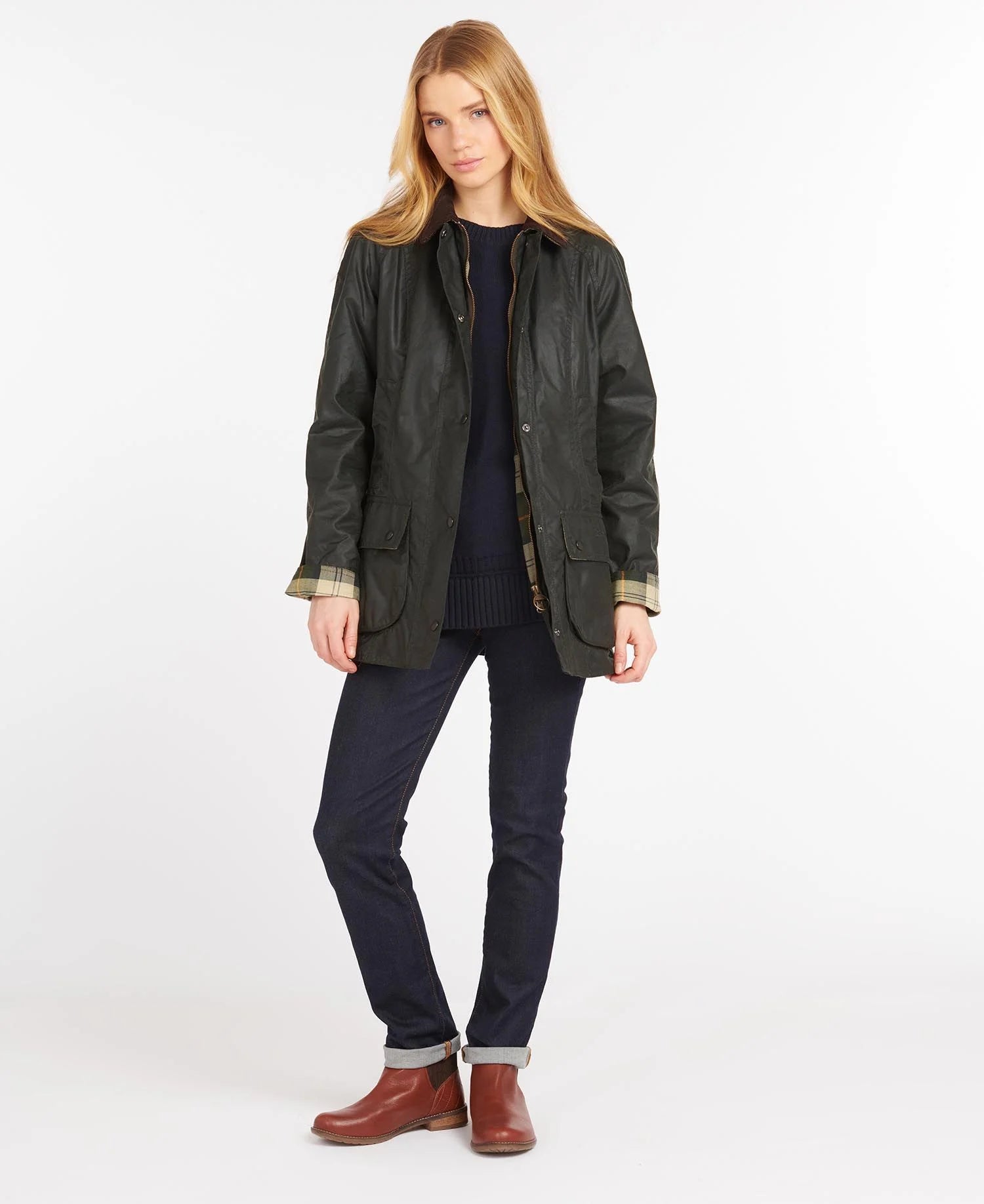 ジャケット BARBOUR Woman Jacket Olive LWX0667 SG91 BARBOUR BEADNELL WOMEN'S WAXED JACKET - OLIVE – Button Down SF
