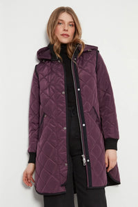 ADROIT QUILTED LIBBY COAT - PLUM