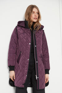 ADROIT QUILTED LIBBY COAT - PLUM