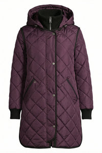 ADROIT QUILTED LIBBY COAT - PLUM