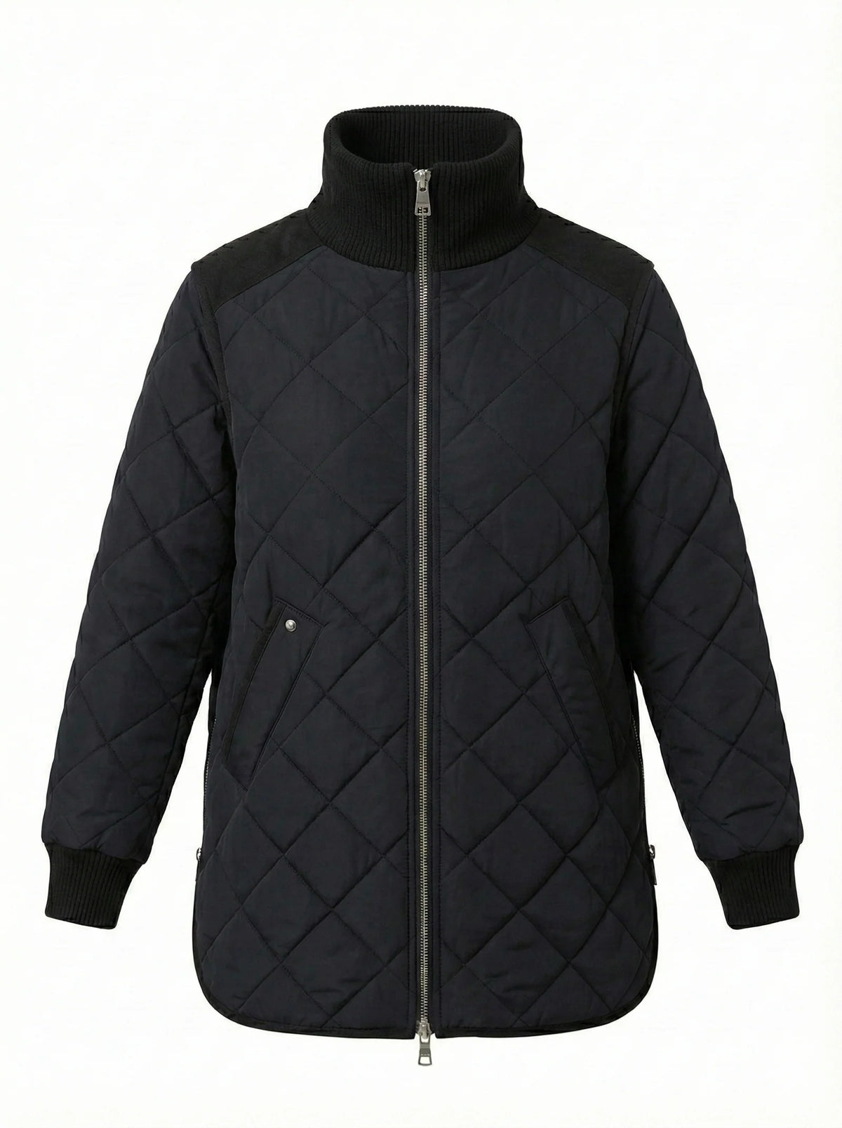 ADROIT QUILTED LIVIA COAT - NAVY