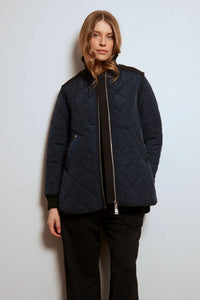 ADROIT QUILTED LIVIA COAT - NAVY