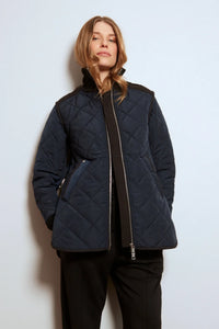 ADROIT QUILTED LIVIA COAT - NAVY