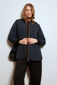 ADROIT QUILTED LIVIA COAT - NAVY