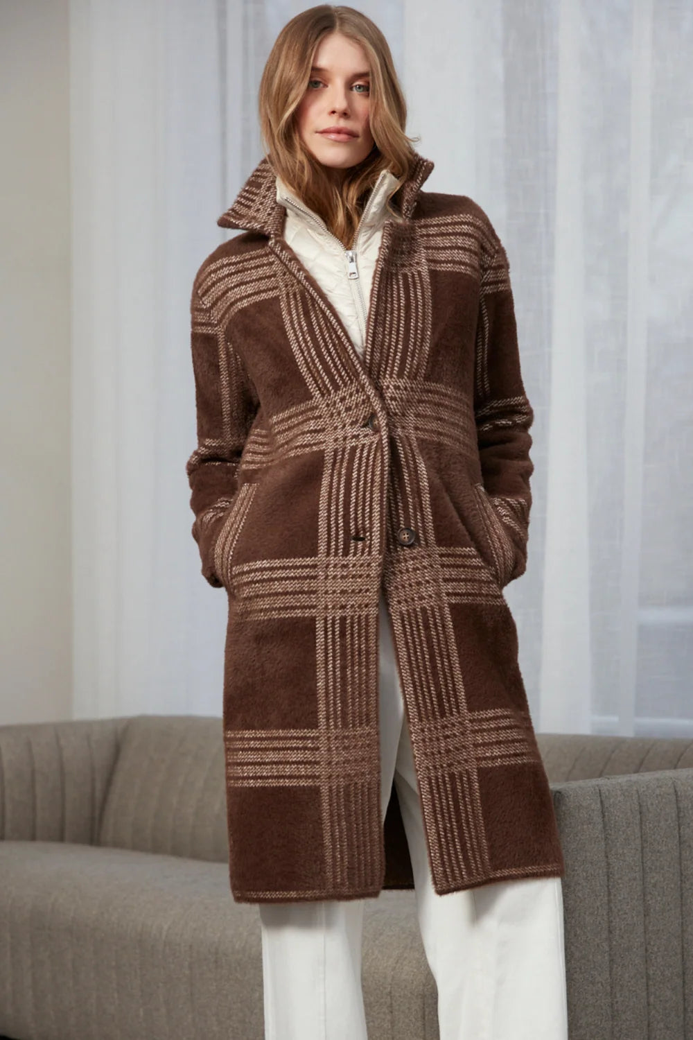 ADROIT LORIE JACKET - PLAID CHOCOLATE