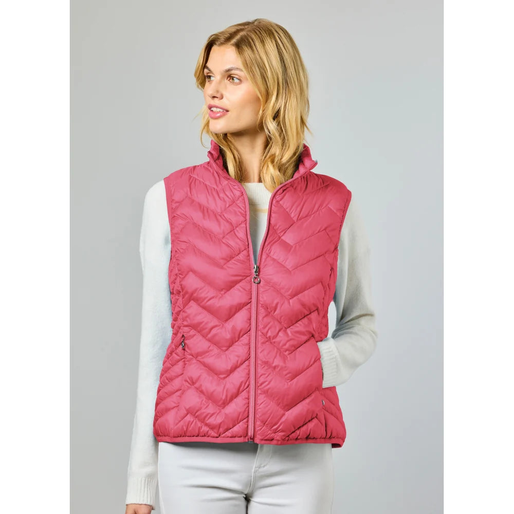 JUNGE - LOUISE VEST - RASPBERRY