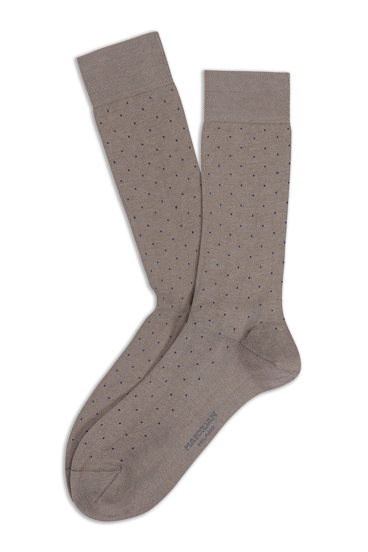 MARCOLIANI PIN MEN'S CALF SOCK - TAUPE