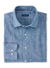 PETER MILLAR JAPANESE SELVEDGE SPORT SHIRT - LIGHT CHAMBRAY