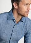 PETER MILLAR JAPANESE SELVEDGE SPORT SHIRT - LIGHT CHAMBRAY