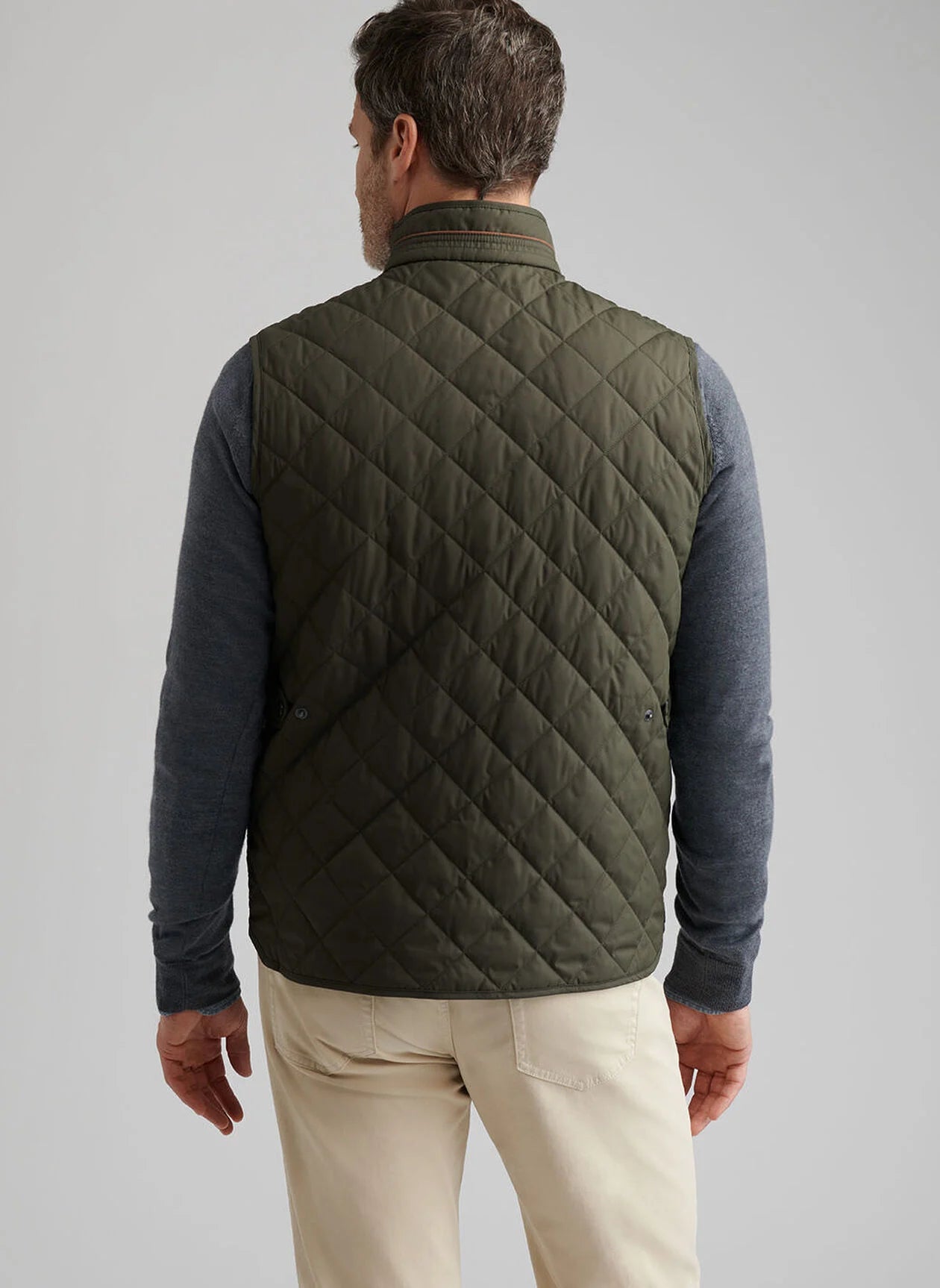 PETER MILLAR ESSEX VEST - DARK OLIVE