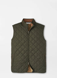PETER MILLAR ESSEX VEST - DARK OLIVE