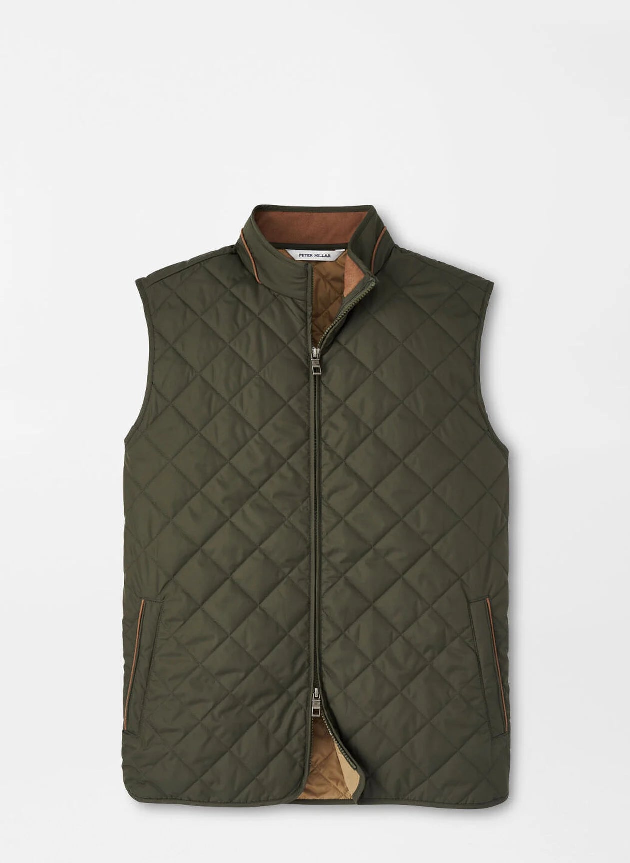 PETER MILLAR ESSEX VEST - DARK OLIVE