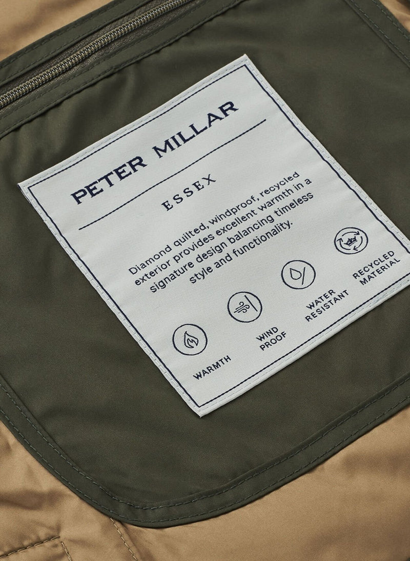 PETER MILLAR ESSEX VEST - DARK OLIVE