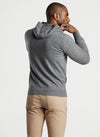 PETER MILLAR CONWAY WOOL CASHMERE POPOVER HOODIE - GALE GREY