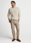 PETER MILLAR CRESCENT RIDGE CABLE CREW SWEATER - WINTER IVORY