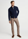 PETER MILLAR EXCURSIONIST FLEX FULL ZIP SWEATER - NAVY