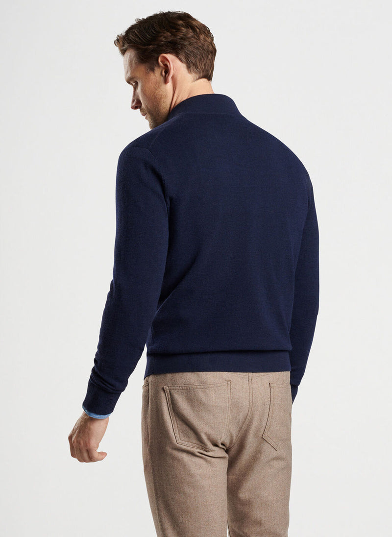 PETER MILLAR EXCURSIONIST FLEX FULL ZIP SWEATER - NAVY