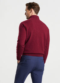 PETER MILLAR ARTISAN CRAFTED CASHMERE FLEX QUARTER ZIP - VERMOUTH