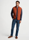 PETER MILLAR ESSEX VEST - BURNT ORANGE