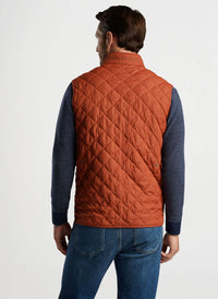 PETER MILLAR ESSEX VEST - BURNT ORANGE