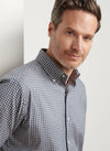 PETER MILLAR CONWAY CROWN LITE COTTON-STRETCH SPORT SHIRT - POPLAR BROWN