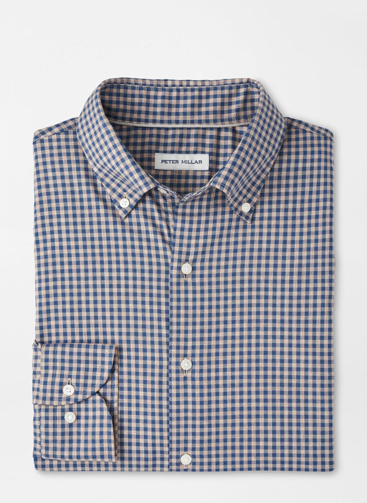 PETER MILLAR CONWAY CROWN LITE COTTON-STRETCH SPORT SHIRT - POPLAR BROWN