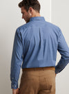 PETER MILLAR CONWAY CROWN LITE COTTON-STRETCH SPORT SHIRT - RUDDY BLUE