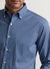 PETER MILLAR CONWAY CROWN LITE COTTON-STRETCH SPORT SHIRT - RUDDY BLUE