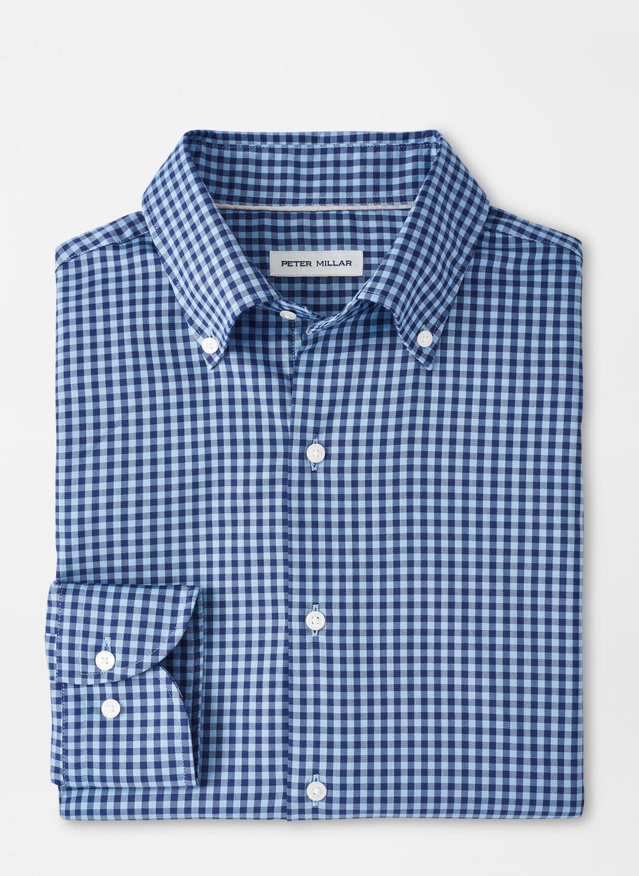 PETER MILLAR CONWAY CROWN LITE COTTON-STRETCH SPORT SHIRT - RUDDY BLUE