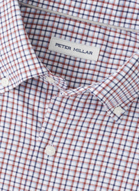 PETER MILLAR JULIAN CROWN LITE COTTON-STRETCH SPORT SHIRT - NAVY