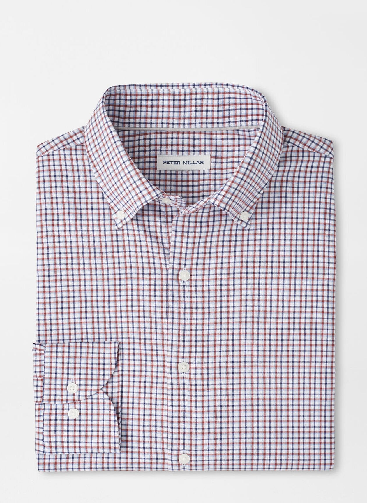 PETER MILLAR JULIAN CROWN LITE COTTON-STRETCH SPORT SHIRT - NAVY