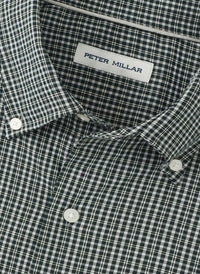 PETER MILLAR STOWE CROWN LITE COTTON-STRETCH SPORT SHIRT - DEEP VERDANT