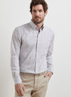 PETER MILLAR ORVIETO COTTON SPORT SHIRT - NEBULA BLUE