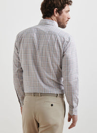 PETER MILLAR ORVIETO COTTON SPORT SHIRT - NEBULA BLUE