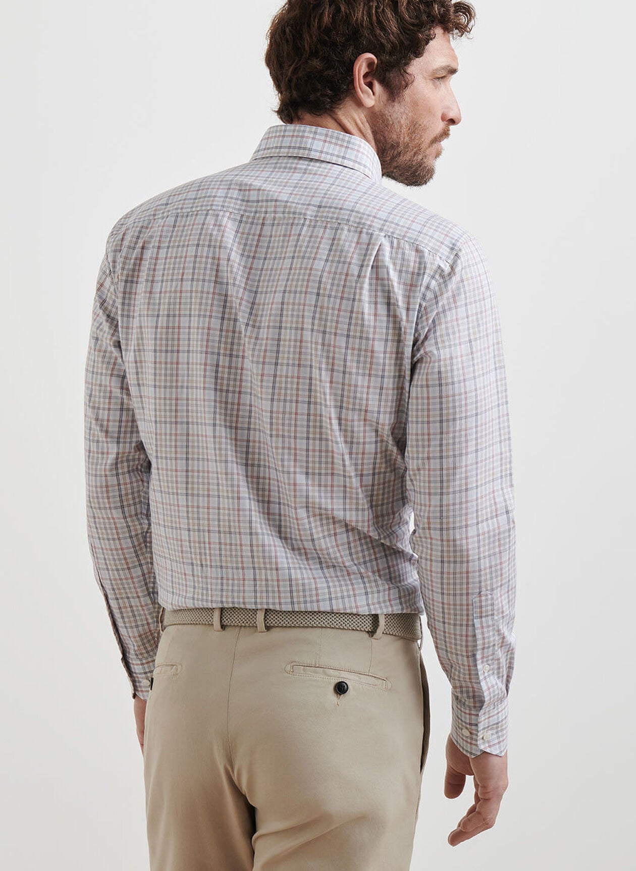 PETER MILLAR ORVIETO COTTON SPORT SHIRT - NEBULA BLUE