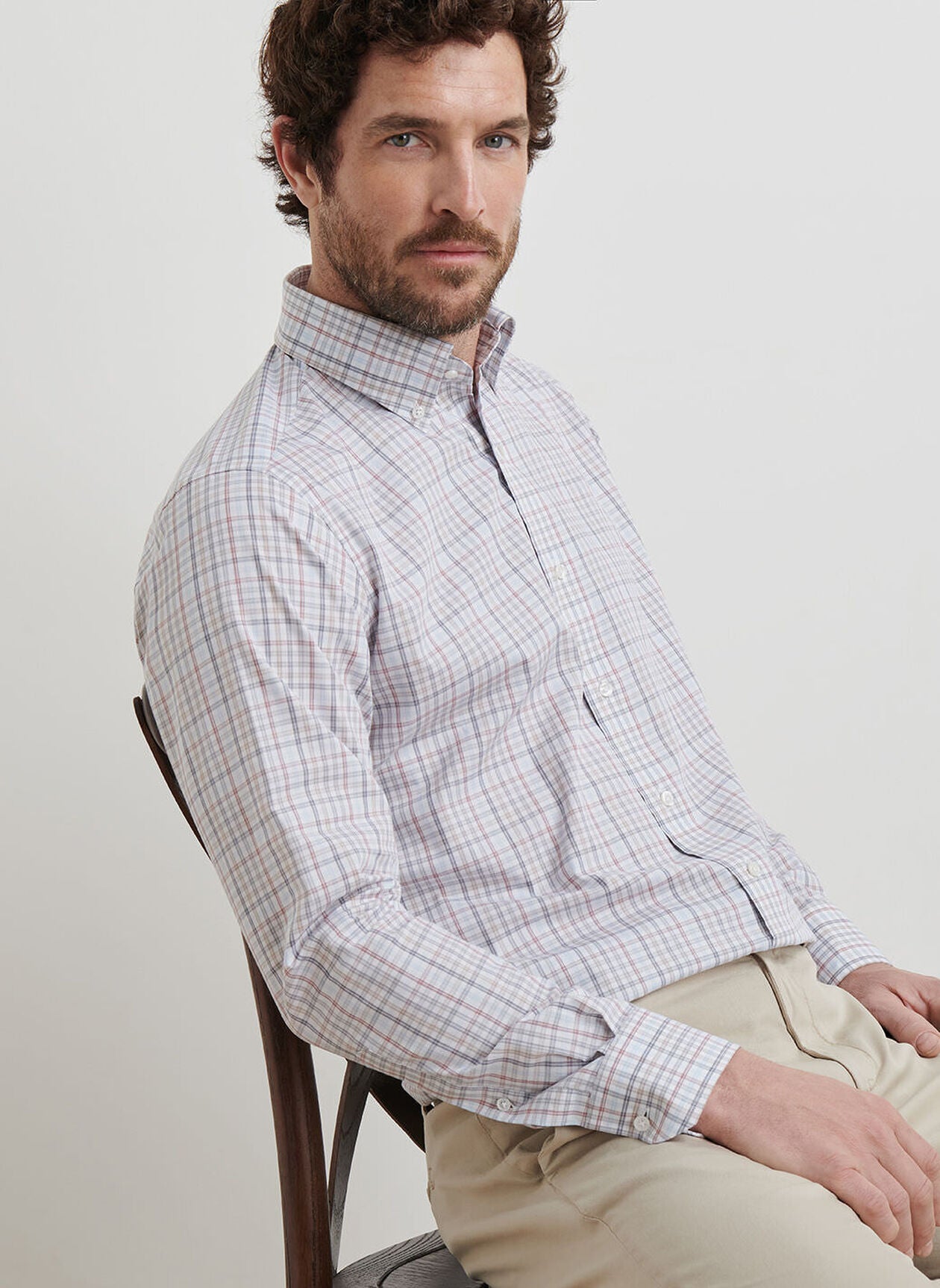 PETER MILLAR ORVIETO COTTON SPORT SHIRT - NEBULA BLUE