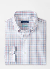 PETER MILLAR ORVIETO COTTON SPORT SHIRT - NEBULA BLUE