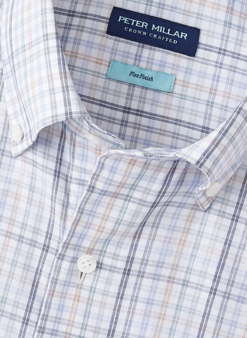 PETER MILLAR ORVIETO COTTON SPORT SHIRT - SHERWOOD