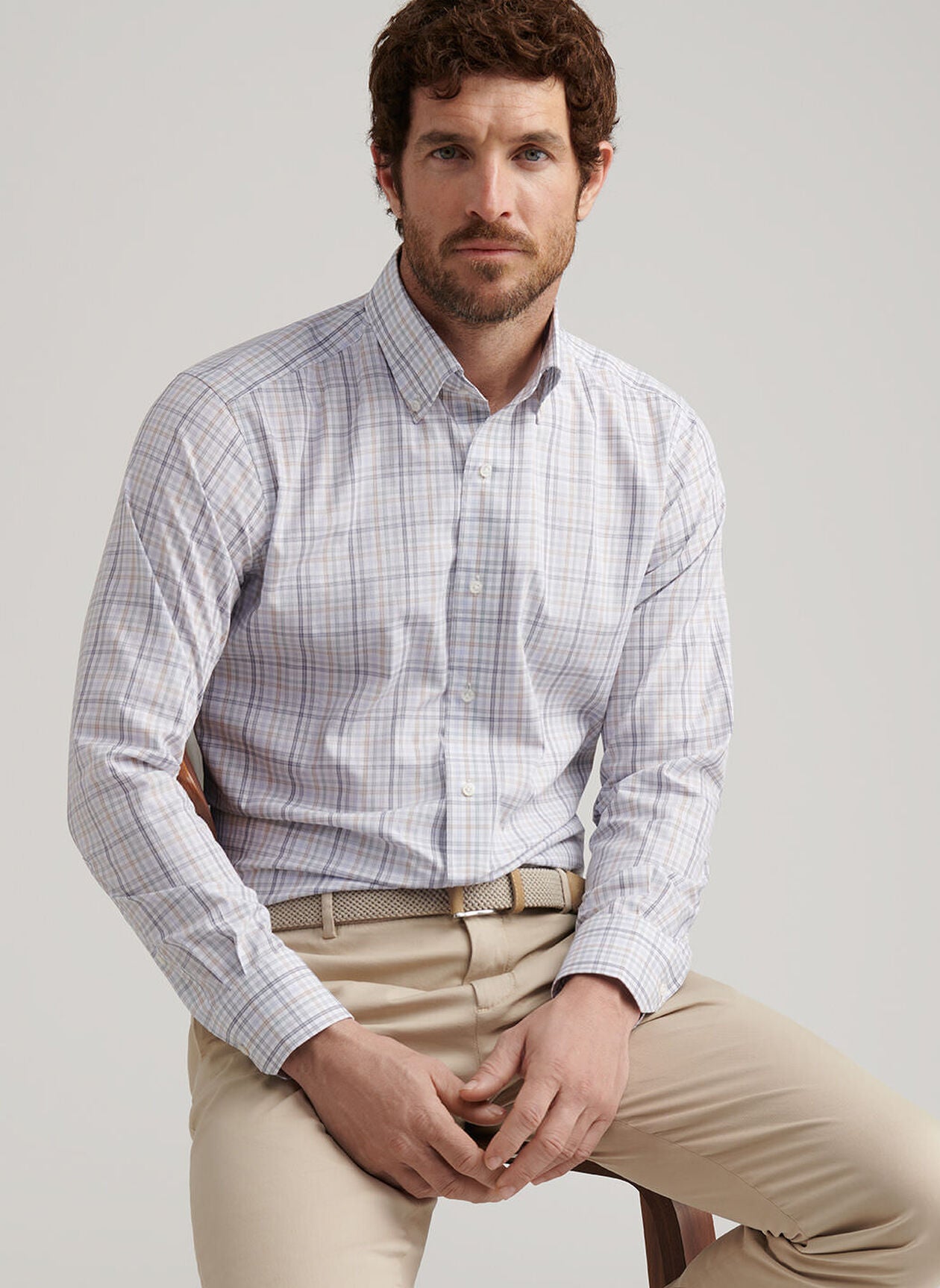 PETER MILLAR ORVIETO COTTON SPORT SHIRT - SHERWOOD