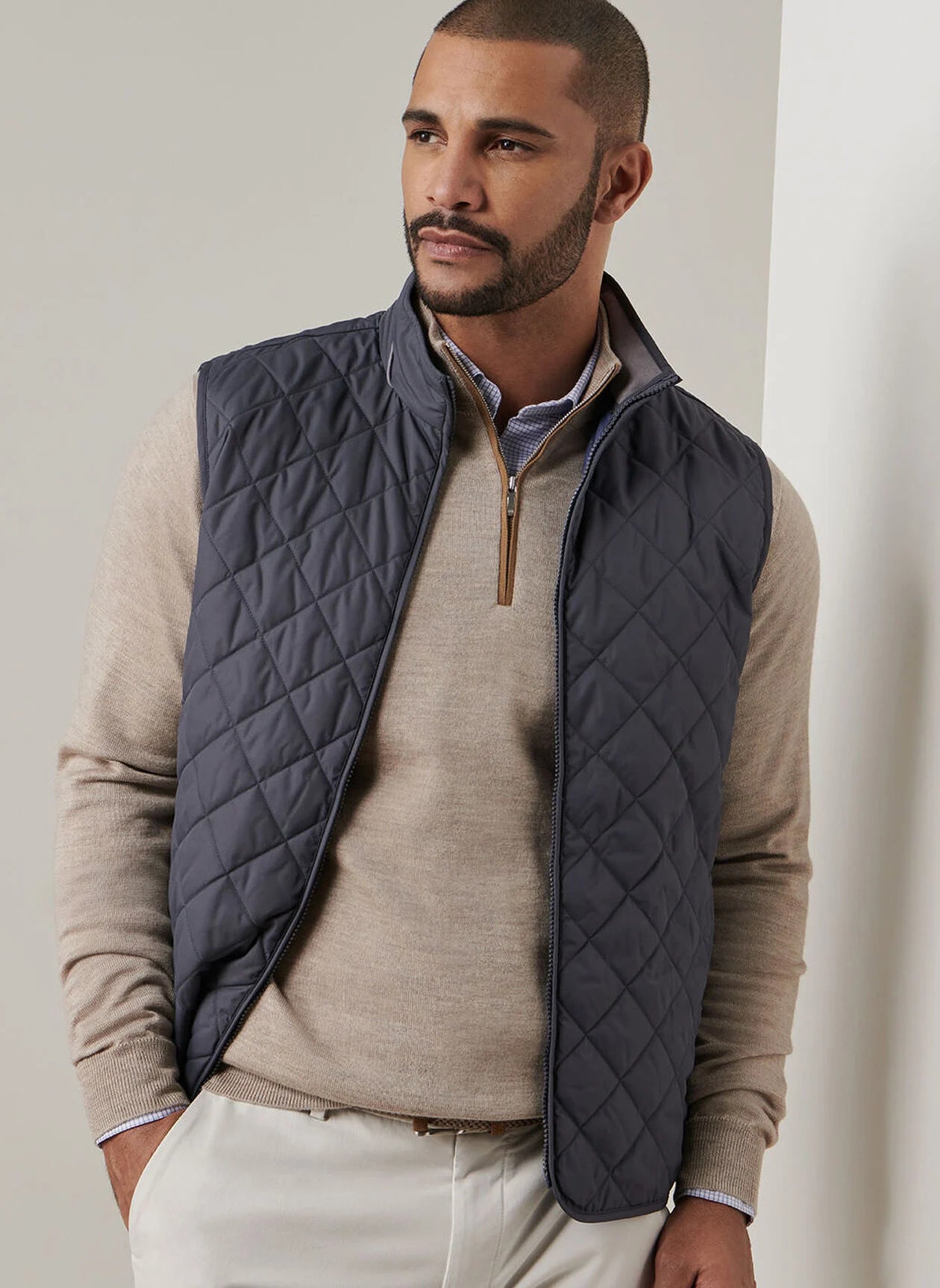 PETER MILLAR ESSEX VEST - IRON