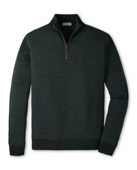 PETER MILLAR BLAIR BIRDSEYE QUARTER-ZIP SWEATER - PINE BROOK