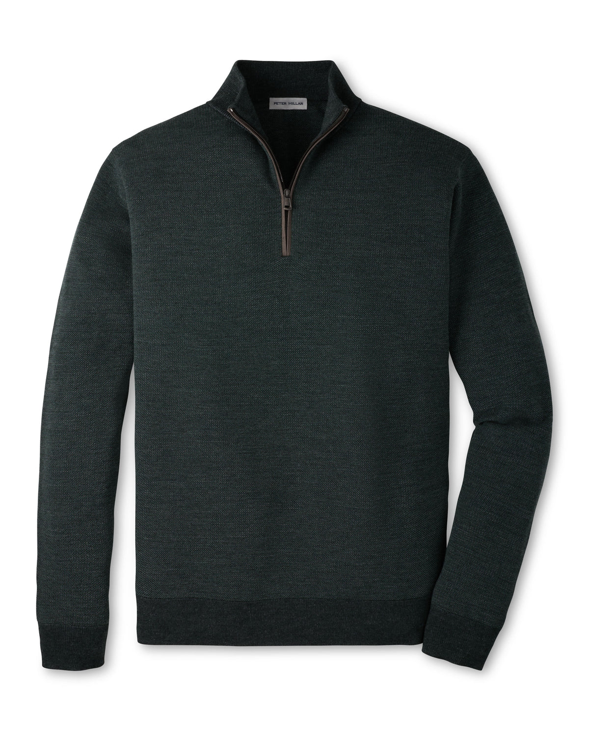 PETER MILLAR BLAIR BIRDSEYE QUARTER-ZIP SWEATER - PINE BROOK